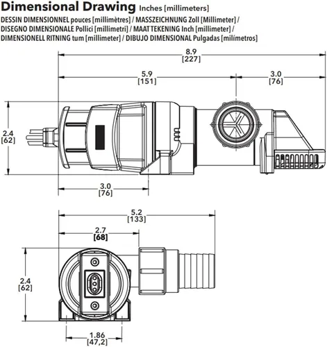 Vista 4 de Rule Bombas de sentina serie LoPro, compactas, montaje horizontal o vertical, descarga de 360 grados