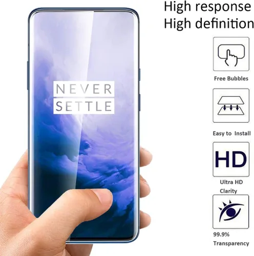 Vista 4 de Orzero Paquete de 3 protectores de pantalla de TPU compatible con OnePlus 7 Pro 5G/7T Pro/7T Pro McLaren Edition (no vidrio), protector de pantalla
