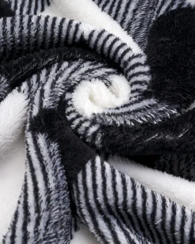 Vista 3 de Lucky Brand - Bata de baño de mujer en forro polar con cuello de chal, cinturón y capucha