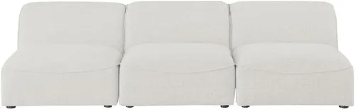 Vista 6 de Meridian Furniture 683Cream-S99 Colección Miramar Modern Sofá modular tapizado con textura de lino contemporáneo, crema, 99 pulgadas de ancho x 38