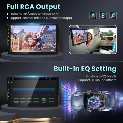 Vista 4 de Radio de coche estéreo para Honda Civic 2012 2013 2014 2015 con Carplay inalámbrico Android Auto 9 "1080 p HD IPS pantalla táctil Bluetooth GPS WiFi