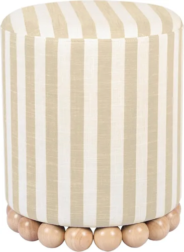 Vista 7 de Tov Furniture Dex otomana jacquard de leopardo verde oliva