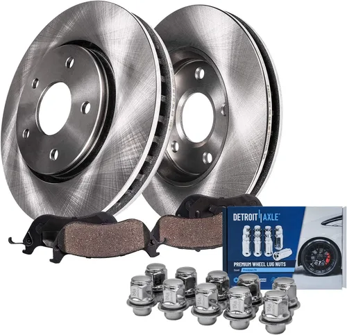 Vista 105 de Detroit Axle - 4 rotores de freno para Ford 1994-2004 Mustang, rotores de freno de disco delanteros y traseros 1995 1996 1997 1998 1999 2000 2001
