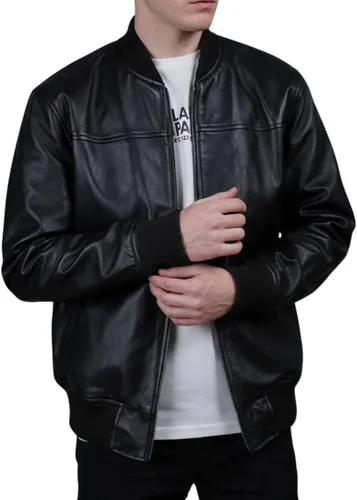 Vista 6 de DE - MARCA Bomber Jacket men, Black Genuine Lambskin Leather Jacket for Men, Novelty