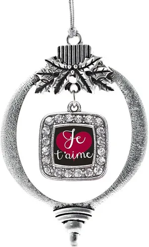 Vista 126 de Inspired Silver - Bon Voyage Cruise Ship Charm Ornamento – Adornos navideños cuadrados de plata con joyas de circonita cúbica