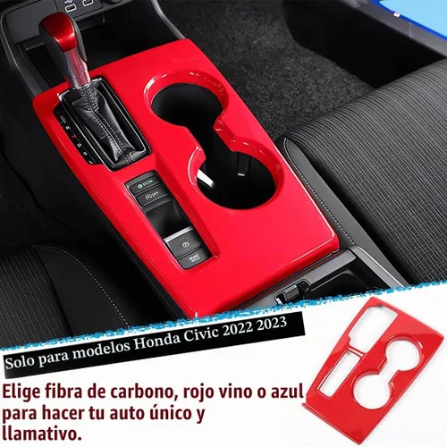 Vista 3 de MUXEE Marco de Consola Central Civic de 11ª Generación Cubierta de Panel de Cambio de Marchas Trim para Honda Civic 2022 2023 2024 2025 2026 - ABS