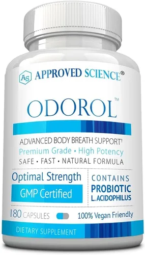 Vista 7 de Approved Science Odorol - Refresca el mal aliento y el olor corporal, 3 botellas, 60 cápsulas por botella