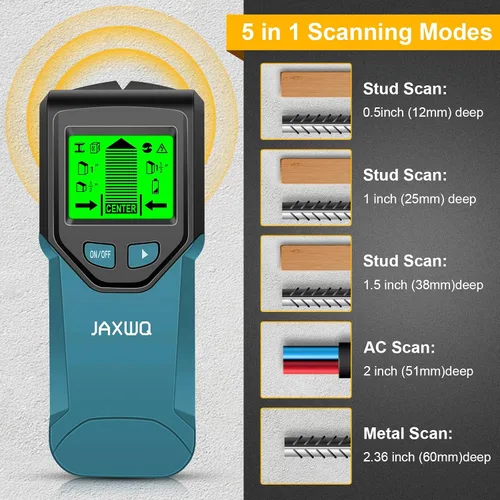 Vista 8 de Escáner de pared con buscador de pernos 5 en 1 con chip inteligente y pantalla LCD HD, detector de vigas para el centro y el borde de madera Agua