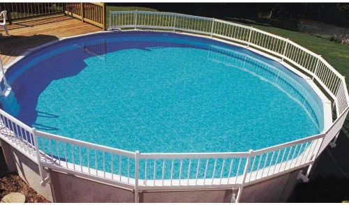 Vista 2 de Kit de base y valla para piscina sobre el piso (8 sección) de GLI, Blanco