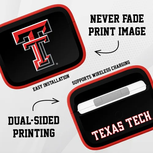 Vista 3 de Affinity Bands Texas Tech Red Raiders HDX - Funda compatible con Apple AirPods Pro 1 y 2 (clásico)