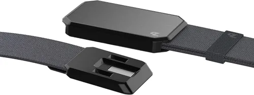 Vista 3 de Groove Life - Cinturón de nailon elástico para hombre con hebilla magnética de aluminio
