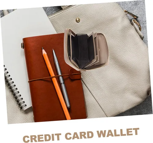 Vista 3 de EXCEART Cartera Billeteras De Hombres Cuero Original Moda Bolsa Cambio de Almacenamiento Bolsa para Tarjetas Organizador Portátil Titular de Crédito