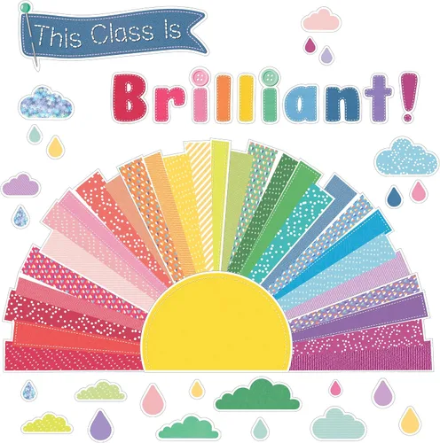 Vista 9 de Carson Dellosa Crafty and Cool Juego de Tablero de Anuncios Motivacional de 58 Piezas Bolsillos Llenos de Bondad, Decoración de Aula con Tema