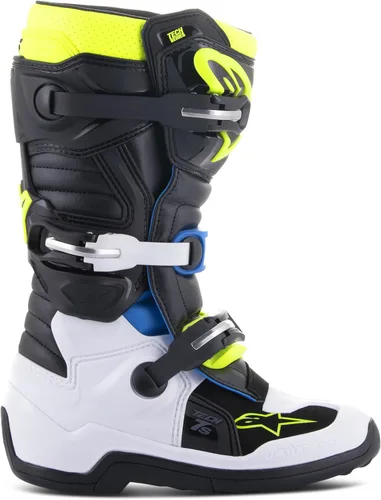 Vista 10 de Alpinestars Botas Tech 7S Unisex Juveniles Negro/Plata/Blanco/Oro