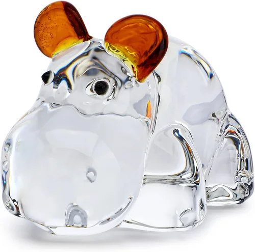 Vista 11 de HDCRYSTALGIFTS Figuras de Gatos de Cristal Soplado de 2 pulgadas Coleccionables Paquete de 4 Estatua de Animal Gatito de Cristal Verde Esmeralda