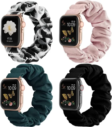 Vista 5 de Recoppa - Correa elástica compatible con Apple Watch de 1.49, 1.61, 1.65, 1.57, 1.73 y 1.77 pulgadas, con bonito estampado, banda elástica