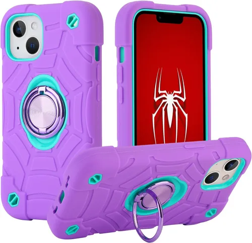 Vista 13 de Funda para iPhone SE de 3ª/2ª generación, iPhone 8/7/6/6S con soporte (no para modelos de tamaño grande), funda híbrida a prueba de golpes de Negro