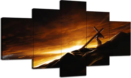 Vista 36 de Arte de Pared Cristiano Símbolo Religioso Cuadro Enmarcado Pintura de Cruz de Cristo Cruces Decoración de Pared Impresión en Lienzo de Cruz Póster