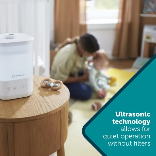 Vista 3 de Safety 1st Humidificador de llenado superior de niebla fría, color blanco