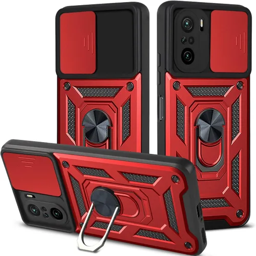 Vista 182 de Compatible con Tecno Pova Neo 2 Bracket Shell, con cubierta deslizante para lente de cámara compatible con Tecno Pova Neo 2 LG6n Case Negro