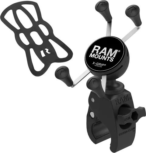 Vista 2 de RAM MOUNTS Soporte de teléfono para motocicleta X-Grip con abrazadera de garra dura