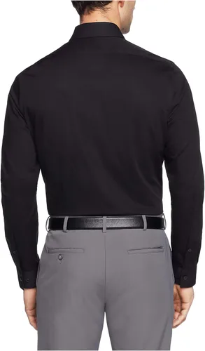 Vista 2 de Calvin Klein Men's Dress Shirt Slim Fit Non-iron Herringbone