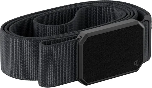 Vista 7 de Groove Life - Cinturón de nailon elástico para hombre con hebilla magnética de aluminio