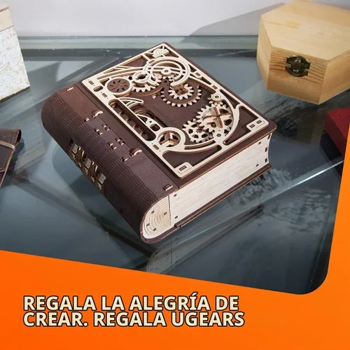Vista 4 de UGEARS Book of Secrets - Rompecabezas 3D de madera para adultos