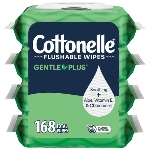 Vista 18 de Cottonelle Toallitas húmedas desechables sin fragancia, toallitas húmedas para adultos, 2 paquetes con tapa abatible, 42 toallitas por paquete