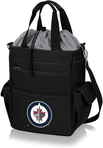 Vista 18 de PICNIC TIME NHL - Bolsa de mano unisex para adultos NHL Activo Negro con detalles grises.