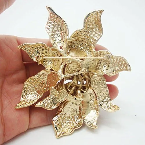 Vista 4 de TTjewelry B10461600 - Broche de orquídea (cristal)