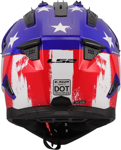 Vista 4 de LS2 Helmets Gate II - Casco integral para motocicleta MX Negro mate