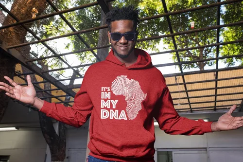 Vista 2 de Shop4Ever It's in My DNA - Sudadera con capucha con orgullo africano