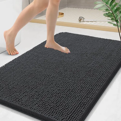 Vista 99 de Arotive Alfombras de baño de felpilla extrasuaves y absorbentes, de 24 x 16 pulgadas, lavables a máquina, parte trasera de goma antideslizante