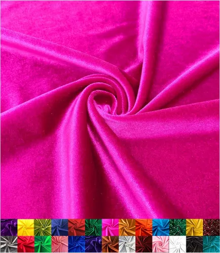Vista 36 de Barcelonetta Tela de terciopelo elástico Lujo y suave Tela de terciopelo Rollo de 60 pulgadas de ancho 10% elastano Costura, ropa