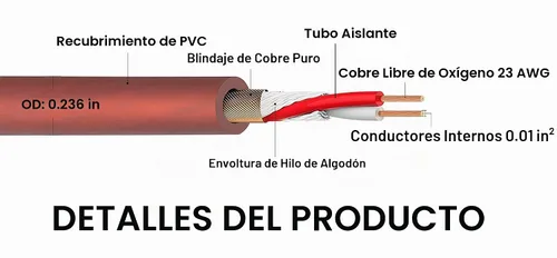Vista 3 de Cable de micrófono XLR a 1/8" - Adaptador hembra de 0.138 in a XLR, 6 pies para computadora, altavoces