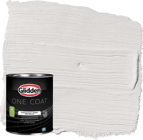 Vista 92 de Glidden Pintura Interior + Imprimación: Gris/Plata Antigua, Una Capa, Satinado, 1 Galón