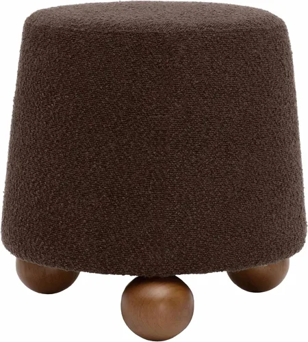 Vista 4 de Tov Furniture Taburete tapizado Jaine (marrón chocolate)