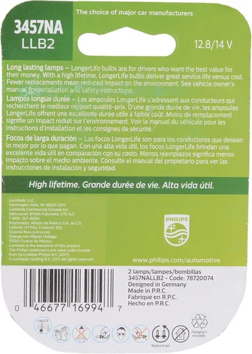 Vista 2 de Philips 3457NA LongerLife - Bombilla en miniatura, paquete de 2