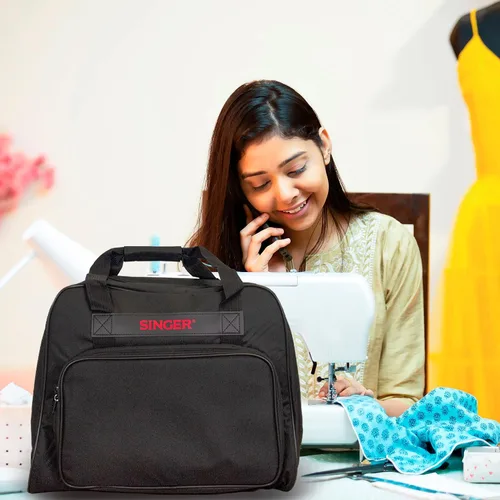 Vista 8 de SINGER® Bolsa de mano para máquinas de coser y sergers, color negro