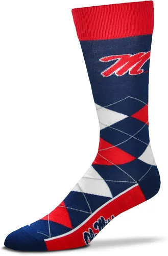 Vista 16 de FBF NCAA calcetines de equipo unisex para adultos Argyle Line Up
