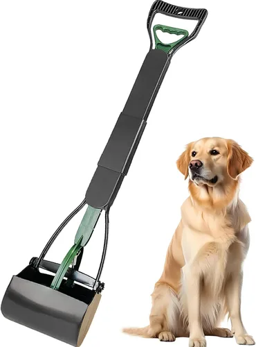 Vista 11 de ienjoyed Recogedor de excrementos de 32 pulgadas de alto, recogedor de excrementos grande para perros, resistente, mango largo y resorte duradero