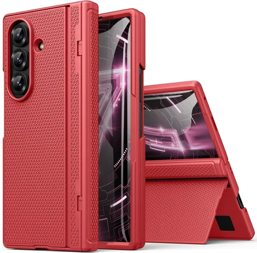 Vista 11 de BXYJY Funda para Samsung Galaxy Z Fold 7 con soporte, protector de pantalla frontal, protección de bisagra, delgada y resistente, cubierta dura