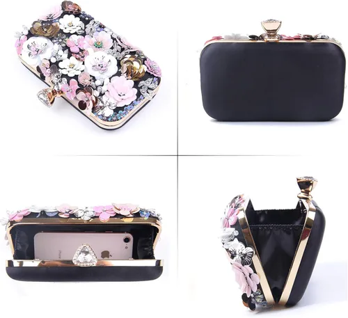 Vista 3 de Lanpet Bolso de mano de noche con correa de cadena para mujer, bolso de hombro