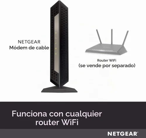 Vista 2 de NETGEAR Módem de cable DOCSIS 3.1 (CM1000) Módem Gigabit, Compatible con todos los principales proveedores de cable, incluyendo Xfinity, Spectrum