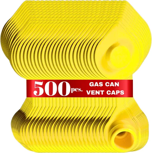 Vista 32 de 25 tapas de ventilación amarillas para bidones de gasolina de plástico y de metal, kit de ventilación para bidones de gasolina Blitz, tapas