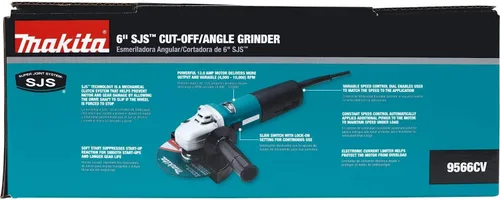 Vista 9 de Makita 9566CV SJS - Amoladora angular de alta potencia de corteapagado