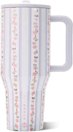 Vista 39 de HydroJug Traveler - Botella de agua de 40 onzas con asa y pajita abatible - Cabe en portavasos, vaso resistente a fugas - Reutilizable, aislado