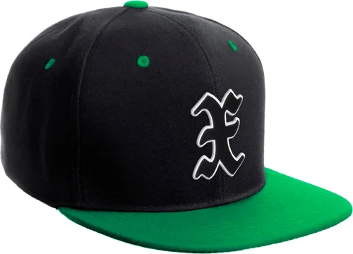 Vista 1174 de Daxton Gorra clásica con visera de billete plano con letras del alfabeto inglés antiguo de la A a la Z