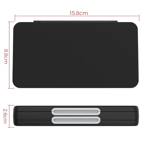 Vista 5 de HEIYING Game Card Case for Nintendo Switch&Switch OLED,Portable Switch Lite Game Card Storage with 48 Game Card Slots and 24 Micro SD Card Slots.